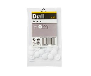 Diall White Polypropylene Decorative Screw Cap (Dia)12mm, Pack Of 20