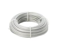 Diall White Pvc & Steel Cable, (L)20M (Dia)4mm, 900G