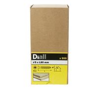 Diall Yellow-Passivated Carbon Steel Decking Screw (Dia)5mm (L)80mm, Pack Of 500