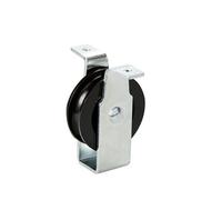 Diall Zinc-Plated Black 1 Wheel Pulley, (Dia)40mm (Max)35Kg