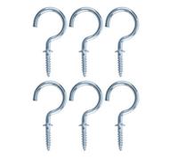 Diall Zinc-Plated Extra Large Cup Hook (L)55mm, Pack Of 6