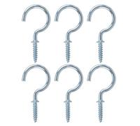 Diall Zinc-Plated Medium Cup Hook (L)20mm, Pack Of 6