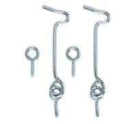Diall Zinc-Plated Metal Gate Hook & Eye (L)75mm, Pack Of 2