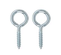 Diall Zinc-Plated Metal Large Screw Eye (L)60mm, Pack Of 2