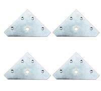 Diall Zinc-Plated Mild Steel Corner Bracket (H)1.5mm (W)82mm (L)82mm, Pack Of 4