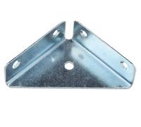 Diall Zinc-Plated Mild Steel Flanged Corner Bracket (H)21mm (W)62.5mm (L)62.5mm, Pack Of 4
