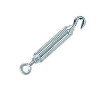 Diall Zinc-Plated Stainless Steel Hook & Eye Turnbuckle, (Dia)8mm (Max)125Kg