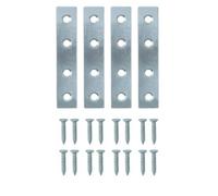 Diall Zinc-Plated Steel Mending Plate (L)75mm (W)16mm (T)1.5mm, Pack Of 20