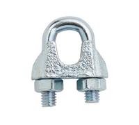 Diall Zinc-Plated Steel Wire Rope Clamp (L)90mm (Dia)8mm, Pack Of 2