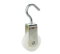 Diall Zinc-Plated White 1 Wheel Pulley, (Dia)40mm (Max)15Kg