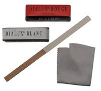 Dialux Red and White Polishing Compound for Silver and Gold - Super Finish and Beautiful Shine - Supplied with a Felt Cabron and Two Microfibres