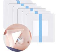 Dialysis Catheter Shower Cover 6x6 Inch Waterproof Shower Covers for Chest Chemo Port Covers for Showering, G/J Peg Feeder Tube, Wound Dressing, No Glue in the Center (20