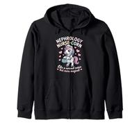 Dialysis Nurse Corn Magical Nephrology Unicorn FUnny Nursing Zip Hoodie