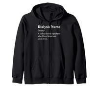 Dialysis Nurse Definition Funny Nephrology RN Graphic Zip Hoodie