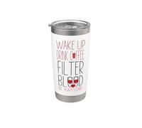 Dialysis Nurse Tech Technician Coffee Wake Up Drink Coffee Stainless Steel Insulated Tumbler