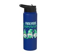 Dialysis Survivor Green Gnome Renal Kidney Disease Awareness Stainless Steel Insulated Water Bottle