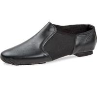 Diamant Jazz Shoe Model JS1-CG-SW with Elastic Band and Split Rubber Sole in Black Leather, black, 8.5 UK Child