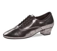 Diamant Ladies Dance Shoes 140-034-419 - Suede Black/Silver - Normal - 3,7 cm Cuban - Made in Germany