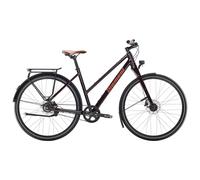 Diamant Mahon Style Plus Mid Step Hybrid Bike in Schwarzkirsch Metallic L