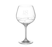 Diamante 18th Birthday Spiral Gin Glass Adorned with Crystals by Swarovski® - Made From Premium Lead Free Crystal Glass