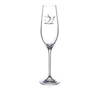Diamante 21st Birthday Champagne Flute Adorned with Crystals by Swarovski® - Made From Premium Lead Free Crystal Glass