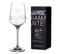DIAMANTE 40th Birthday Anniversary Spritz Wine Glass - ''Just for You - Single Wine Glass Present in Gift Box