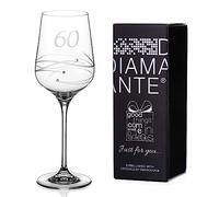 DIAMANTE 60th Birthday Anniversary Spritz Wine Glass - ''Just for You - Single Wine Glass Present in Gift Box