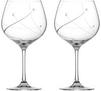 Diamante Angelina Gin Glasses Adorned with Swarovski® Crystals - Set of 2 - Made From Premium Lead Free Crystal Glass