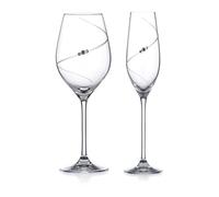 Diamante Angelina Party Bundle - Champagne & Wine - 4 Glasses