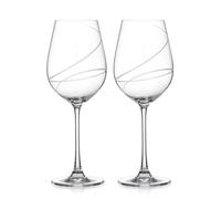 Diamante Aurora Red Wine Glasses - Set of 2 - Made From Premium Lead Free Crystal Glass