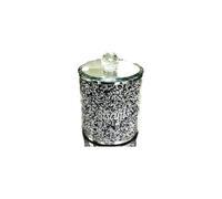 Diamante Biscuit Jar Black Silver 22Cm