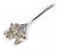 Diamante Branch - Crystal Effect Spray 4mm Diamante 14cm Wire (Clear in Silver)
