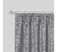 Diamante - Brushed Silver Extendable Curtain Pole with Rings and Pair of End Finials - 1.2 - 2.1m - Emma Barclay | TJ Hughes