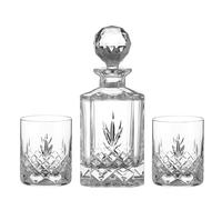 Diamante Buckingham Cut 3 Piece Crystal Whisky Set