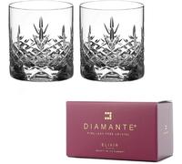 Diamante Buckingham Whisky Tumblers with Tray - Set of 2