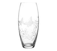 Diamante Butterfly Barrel Vase - 30cm - Made From Premium Lead Free Crystal Glass