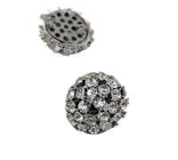 Diamante Buttons 25MM Luxury Rhinestone Flower Designed Round Metal Buttons of Clothing Metal Button for Coat Sewing Accessories