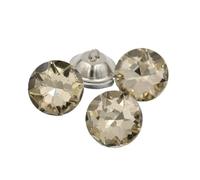 Diamante Buttons Rhinestone Buttons 100pcs Crystal Diamante for Clothes Round Sewing Sofa Crafts Home Decor 18mm 20mm 25mm 30mm(Color-03,12MM)