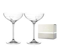 Diamante Champagne Coupe ‘Petit Heart’ - Set of 2