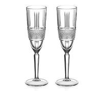 DIAMANTE Champagne Flutes or Prosecco Glasses - ‘Ava’ Collection - Gift Box of 2