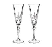 DIAMANTE Chatsworth Champagne Prosecco Flutes - Made from Premium Lead Free Crystal - Set of 2