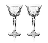 Diamante Chatsworth Crystal Nick and Nora Coupe Glasses - Set of 2