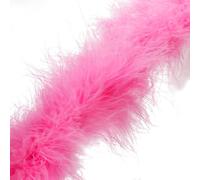 Diamante Crafts 1 Metre - Marabou Swansdown Feather Trim Soft & Fluffy Craft - Choose Colour (Bright Pink)