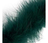 Diamante Crafts 1 Metre - Marabou Swansdown Feather Trim Soft & Fluffy Craft - Choose Colour (Dark Green)