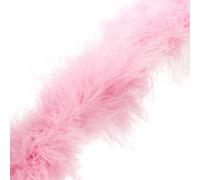 Diamante Crafts 1 Metre - Marabou Swansdown Feather Trim Soft & Fluffy Craft - Choose Colour (Pink)
