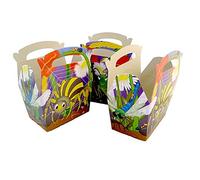 Diamante Crafts 10 Party Boxes -Themed Character Cardboard Lunch Food Loot Treat Box -26 Designs (10 - Bugs & Slugs Boxes (C))