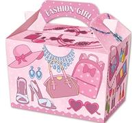 Diamante Crafts 10 x Fashion Girl Party Lunch Boxes