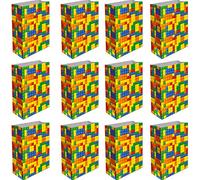 Diamante Crafts 12 x Building Blocks Paper Party Bags