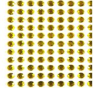 Diamante Crafts 132 x 5mm Gold Diamante Self Adhesive Rhinestone Craft Embellishment Gems - created exclusively