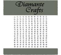 Diamante Crafts 180 Diamante Self Adhesive Rhinestone Craft Embellishment Gems - Sizes 1mm - 4mm - created exclusively (Clear, 4)